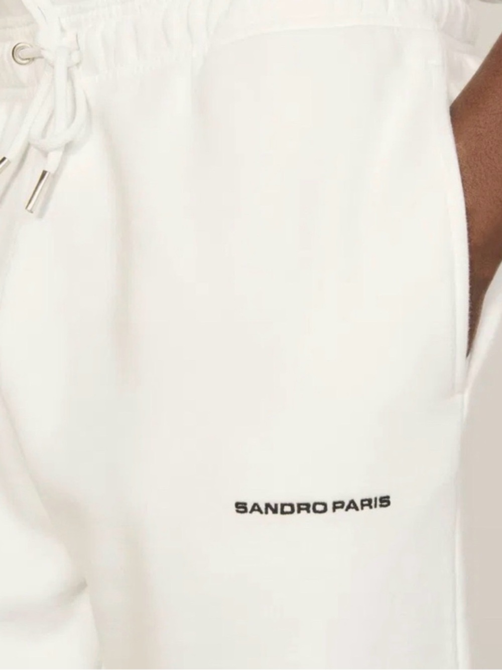 Sandro Paris White Logo Sweatpants
